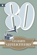 Depesche - Leeftijdskaart met muziek - 80 jaar - 054