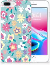TPU Siliconen Hoesje iPhone 7 Plus | 8 Plus Design Flower Power