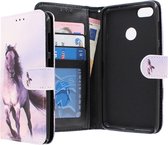 Huawei Y6 Pro 2017 Bookcase hoesje - CaseBoutique - Paard Paarden print - Kunstleer