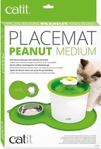 Catit Placemat Peanut Inclusief Rvs Bakje 35 x 23 x 3 cm - Voerbak -  Groen