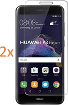 2x Huawei P8 Lite (2017) - Tempered Glass Screenprotector Transparant 2.5D 9H (Gehard Glas Screen Protector) - (0.3mm) (Two Pack / Duo-Pack)
