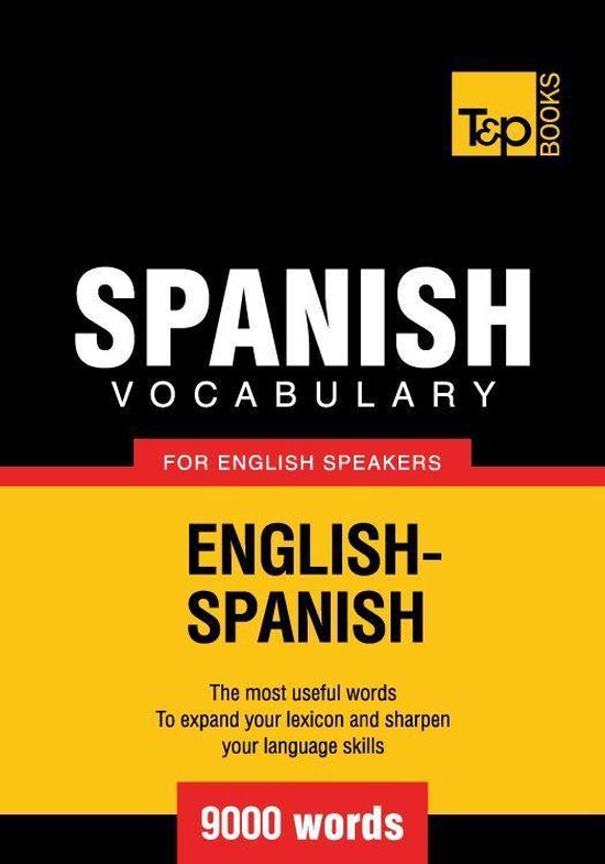 T&P English-Spanish Vocabulary 9000 Words - cover