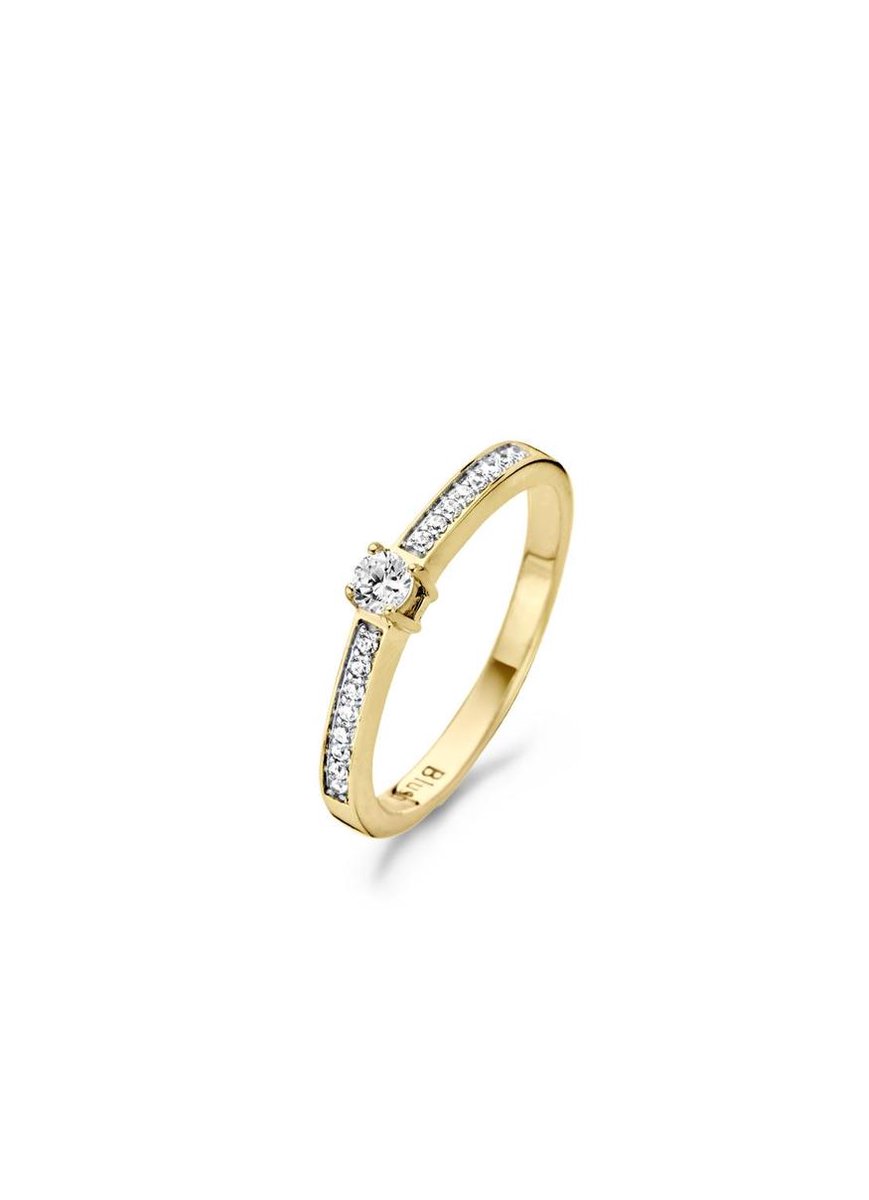 Blush Ring 1145BZI - Geel en Wit Goud (14Krt.) met Zirconia