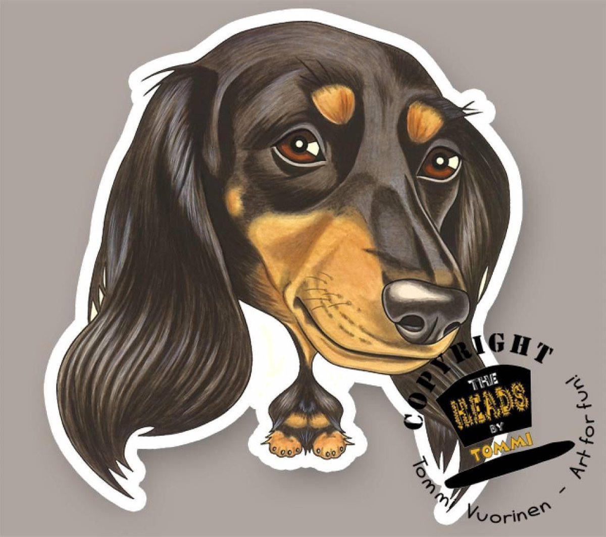 Magneet Hond Langharige Teckel