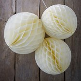 Feestdecoratie -Honeycomb set - Ivoor (3 stuks)