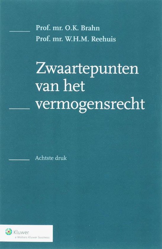 Boek cover Zwaartepunten Van Het Vermogensrecht van O.K. Brahn (Paperback)