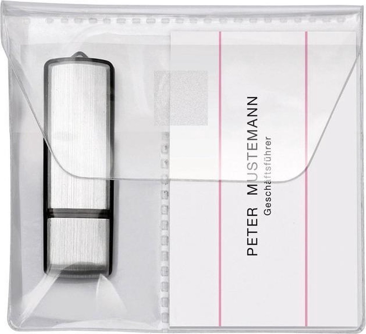 Veloflex usb-stick hoes 2256, zelfklevend, PP, transparant, 5 stuks