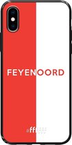 6F hoesje - geschikt voor iPhone X -  TPU Case - Feyenoord - met opdruk #ffffff