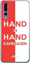 6F hoesje - geschikt voor Huawei P30 -  Transparant TPU Case - Feyenoord - Hand in hand, kameraden #ffffff