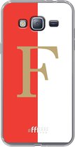 6F hoesje - geschikt voor Samsung Galaxy J3 (2016) -  Transparant TPU Case - Feyenoord - F #ffffff