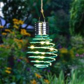 Spiraal ledlamp op zonne-energie , blauw