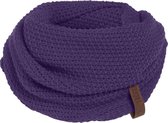 Knit Factory Coco Gebreide Colsjaal - Ronde Sjaal - Nekwarmer - Wollen Sjaal - Paarse Colsjaal - Dames sjaal - Purple - One Size