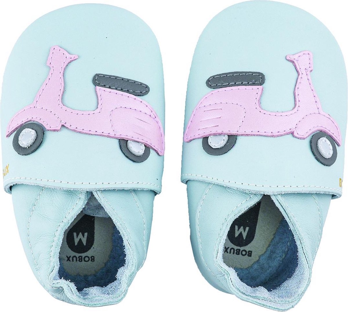 Bobux Soft Soles - Baby Slofjes Leer - Scoot Sky Grey - Maat 18