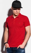 Heren - Poloshirt - Rood - S1048