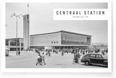 Walljar - Station Eindhoven '56 - Zwart wit poster