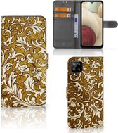 Telefoonhoesje Samsung Galaxy A12 Bookcase Barok Goud