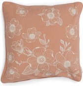 Riviera Maison Floral Pillow Cover - Katoen - Roze / Wit - 50.0x50.0x0.6 cm