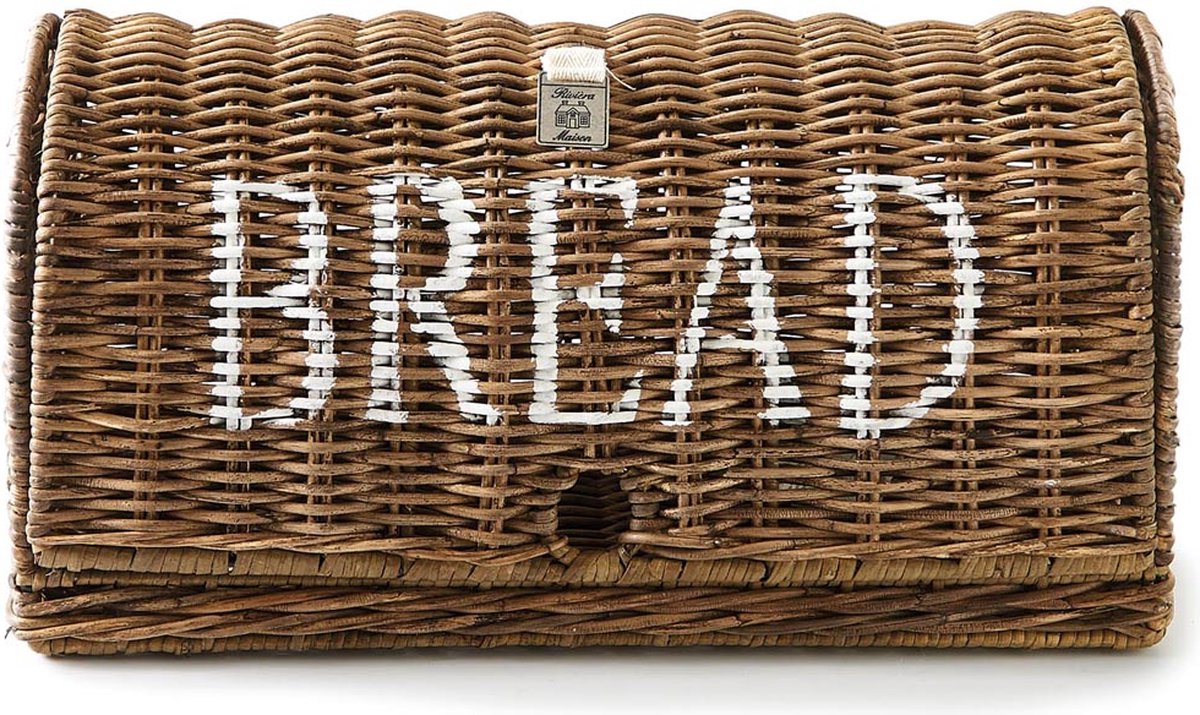 lood tiran Vrijgevig Riviera Maison Broodmand Riet - Rustic Rattan Bread Box - Bruin | bol.com