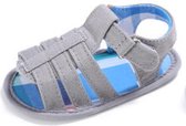 Grijze sandalen | zomer schoenen | baby jongens | antislip zachte zool | 0 tot 6 maanden | maat 18 | baby accessoires