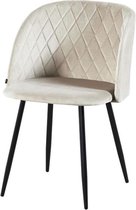 Sortio Home - Eetkamerstoel Makro Luxe - Taupe - Velvet