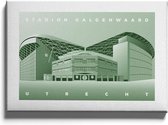 Walljar - Stadion Galgenwaard - Muurdecoratie - Poster met lijst