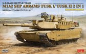 1:35 Rye Field Model 5026 U.S. Main Battle Tank M1A2 SEP Abrams TUSK I /TUSK II 2 in 1 with full interior Plastic kit