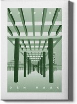 Walljar - De Pier - Muurdecoratie - Poster met lijst