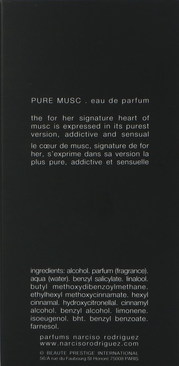 pure musc narciso rodriguez for her 100 ml