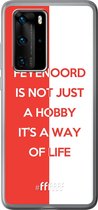6F hoesje - geschikt voor Huawei P40 Pro -  Transparant TPU Case - Feyenoord - Way of life #ffffff