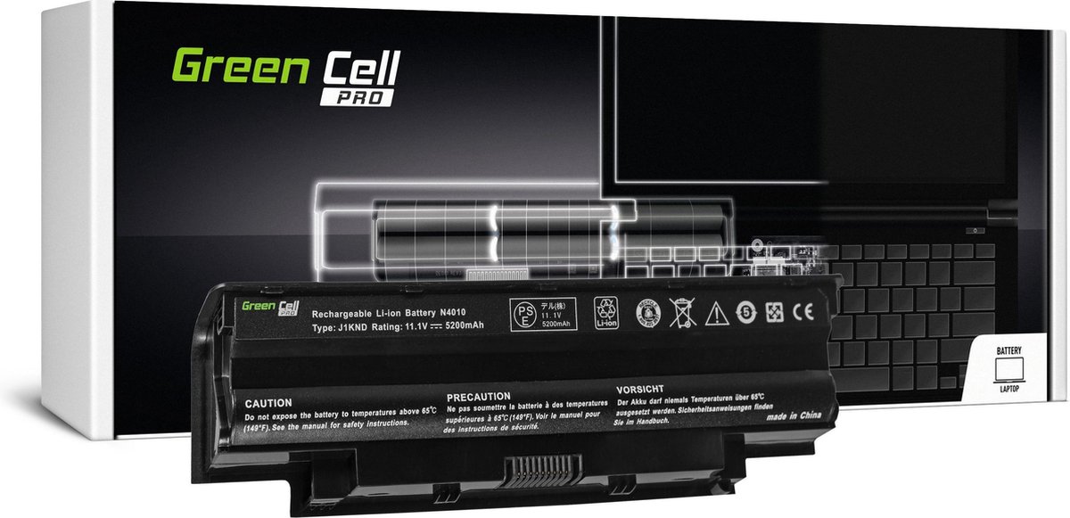 GREEN CELL PRO Batterij voor Dell Inspiron N3010 N4010 N5010 13R 14R 15R J1 / 11,1V 5200mAh