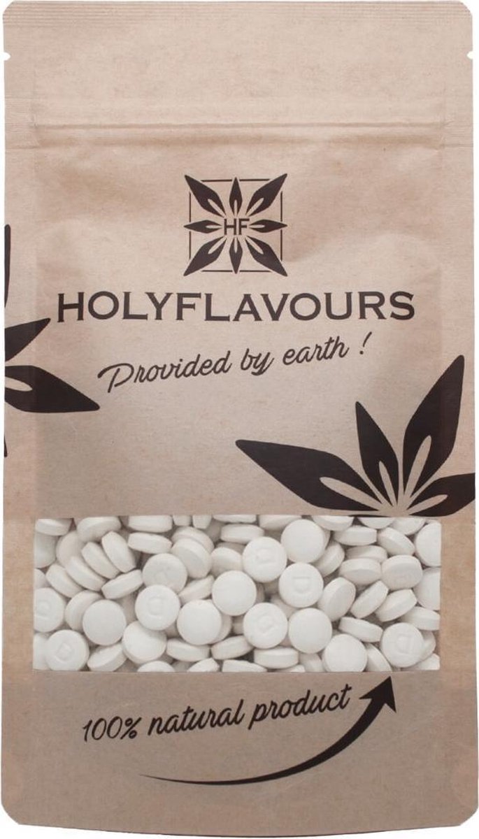 Tandenpoetstabletten 100 gram - Zonder fluoride - HolyFlavours
