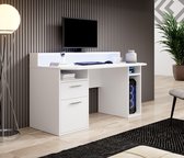 Bureau Tamara 3 - Wit - RGB LED - 160 cm