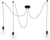 Olucia Lazaro - Plafondlamp - Transparant/Zwart - E27