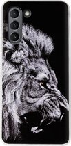 ADEL Siliconen Back Cover Softcase Hoesje Geschikt voor Samsung Galaxy S21 - Leeuw Zwart