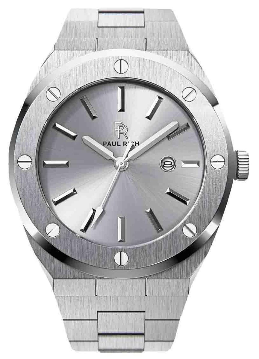 Paul Rich Signature Apollo's Silver Staal PR68ASS horloge 45 mm