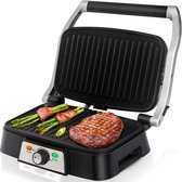 Contactgrill - Tosti Apparaat - Tosti Ijzer - Igory Hitty - Cool Touch - RVS - Zwart/Zilver