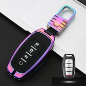 Auto Lichtgevende All-inclusive Zinklegering Sleutel Beschermhoes Sleutel Shell voor Haval D Style Smart 4-knop (Kleur)