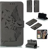 Veerpatroon Litchi Texture Horizontale Flip Leren Case met Portemonnee & Houder & Kaartsleuven Voor Huawei P30 Pro (Grijs)