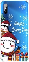 Voor Xiaomi Redmi 9A Christmas Series Transparante TPU beschermhoes (Cute Penguin Snowman)