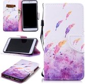 Voor Xiaomi Redmi Note 4 / X Gekleurd tekeningpatroon Horizontaal Flip TPU + PU lederen tas met houder & kaartsleuven & portemonnee & lanyard (aquarelveren)