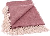 Clarysse Plaid met Franjes 130x160cm Bordeaux