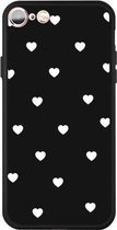 Voor iPhone 6s / 6 Meerdere Love-hearts Pattern Kleurrijke Frosted TPU Telefoon Beschermhoes (Zwart)