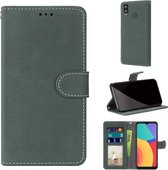 Voor Alcatel 1L (2021) Retro Frosted Horizontale Flip PU lederen tas met houder & kaartsleuven & portemonnee & fotolijst (groen)