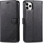 Voor iPhone 11 Pro Max AZNS Sheepskin Texture Horizontale Flip Leather Case met houder & kaartsleuven & portemonnee (zwart)