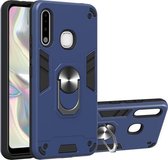 Voor Samsung Galaxy A70e 2 in 1 Armor Series PC + TPU beschermhoes met ringhouder (koningsblauw)