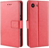 Retro Crazy Horse Texture Horizontale Flip Leren Case voor Sony Xperia ACE SO-02L, met Houder & Kaartsleuven & Fotolijst (Rood)