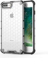 Schokbestendige honingraat pc + TPU beschermhoes voor iPhone SE 2020 & 8 & 7 (wit)