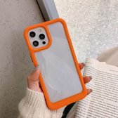 Acryl + TPU schokbestendige beschermhoes voor iPhone 12 mini (oranje)