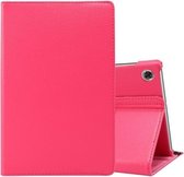 Voor Lenovo Tab M10 Plus 10.3 360 graden rotatie Litchi Texture Flip Leather Case met houder (Rose Red)