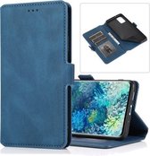 Voor Samsung Galaxy S20 5G Retro Magnetische Sluiting Horizontale Flip Leren Case met Houder & Kaartsleuven & Fotolijst & Portemonnee (Marineblauw)